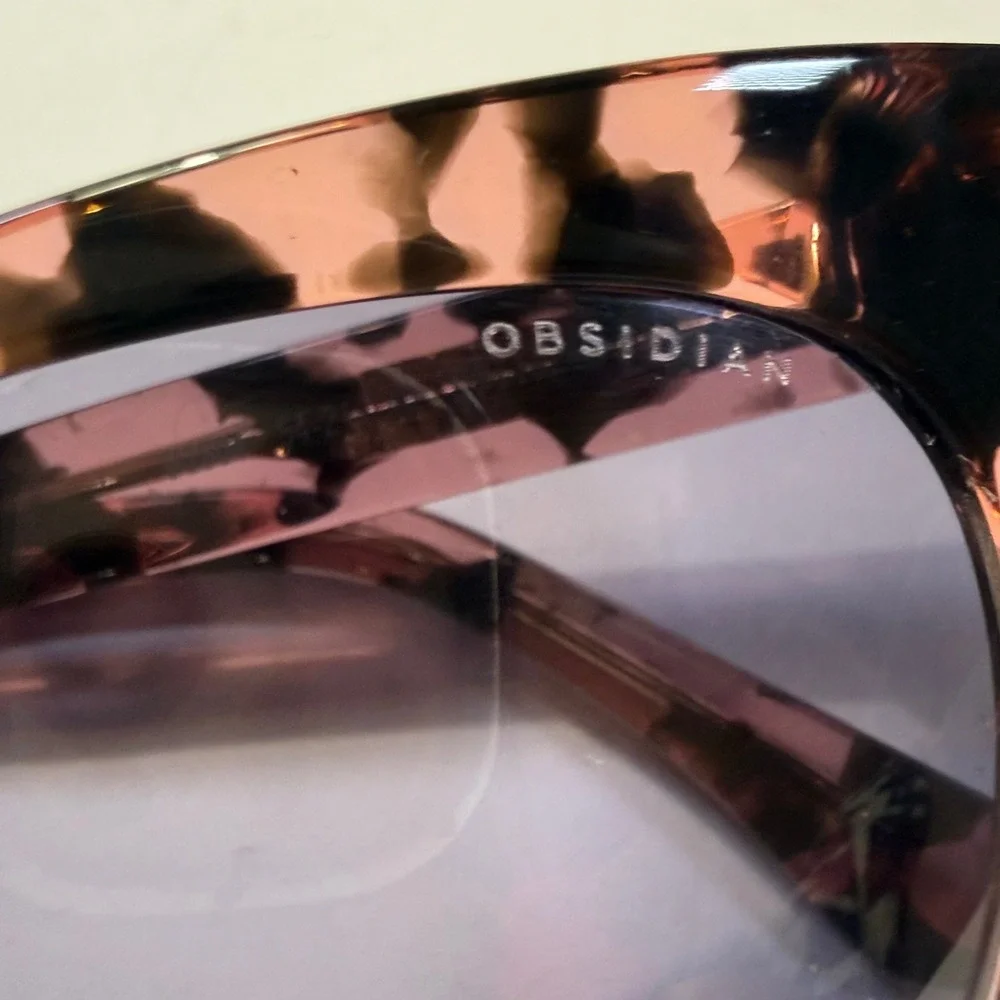 Obsidian Pink Tortoise Cat Eye Sunglasses  Womens Retro Glam